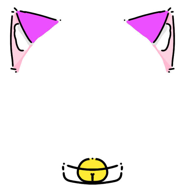 white collar purple cat ears Decoration